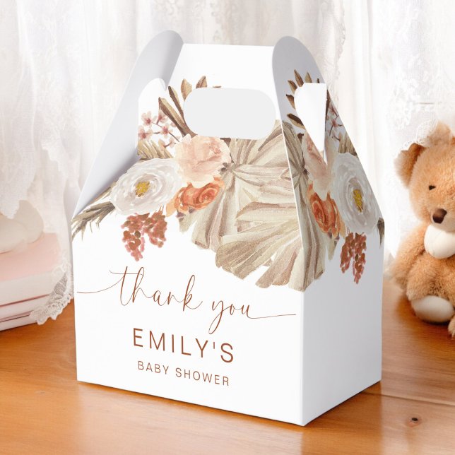 Pampas Grass Boho Thank You Desert Baby Shower Favour Box (Creator Uploaded)
