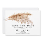 Pampas Grass Boho Wedding Save The Date Card