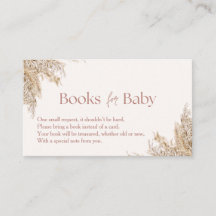 Pampas Grass Book Request Card | Neutral Rustic