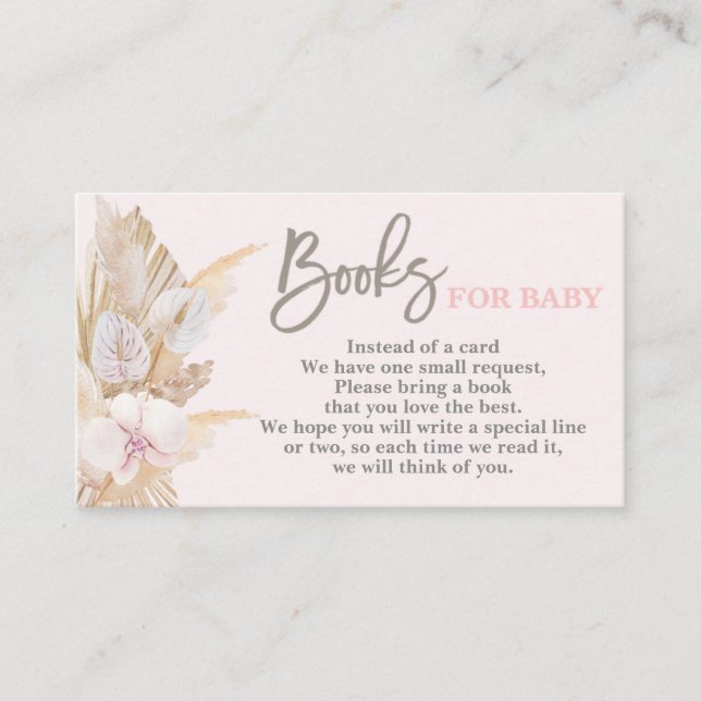 Pampas Grass Books for Baby Enclosure Card (Front)