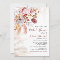 Pampas Grass Botanical Tan Bridal Shower
