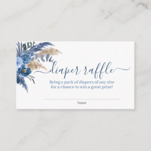 Pampas Grass Boy Diaper Raffle Enclosure Card