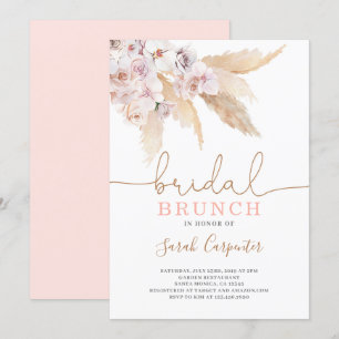 Pampas Grass Bridal Shower brunch invitation