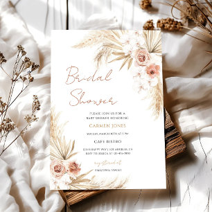 Pampas Grass Bridal Shower Invitation