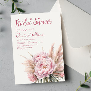 Pampas Grass Bridal Shower Invitation