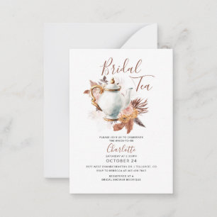 Pampas Grass Bridal Shower Tea Party Invitation