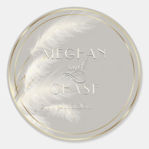 Pampas Grass Classic Round Sticker
