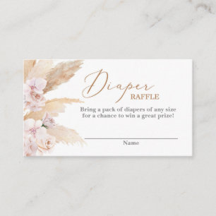 Pampas Grass desert Diaper Raffle Enclosure Card