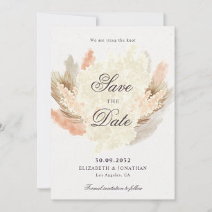 Pampas grass dried flowers boho save the date