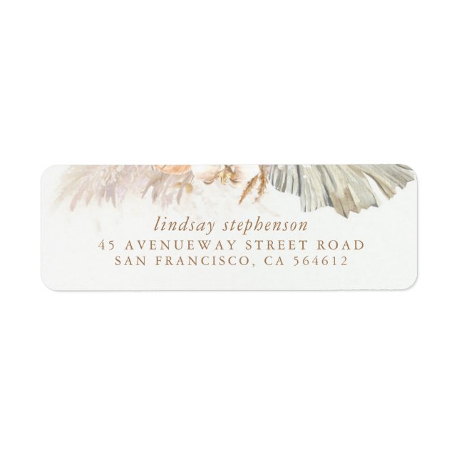 Pampas Grass Exotic Foliage Label (Front)