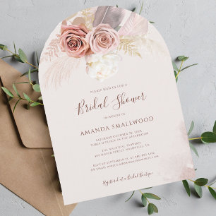 Pampas Grass Fall Bridal Shower Invitation