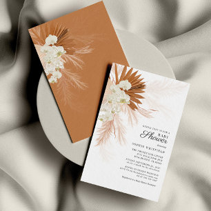 Pampas Grass Floral Baby Shower Invitation