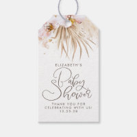 Pampas Grass Floral Boho Baby Shower Thank You Fav