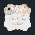Pampas Grass Floral Boho Thank You Favour Tags<br><div class="desc">Pampas grass and soft pastel flowers exotic</div>