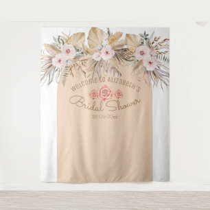 Pampas grass floral bridal shower weddings bride tapestry