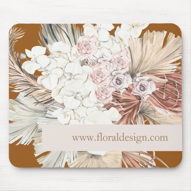 Pampas Grass Floral Tropical Jungle Mouse Mat (Front)