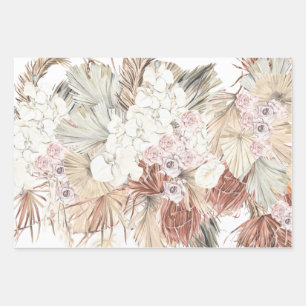 Pampas Grass Floral Tropical Jungle Wrapping Paper Sheet