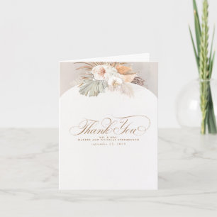 Pampas Grass Floral Wedding Thank You Card