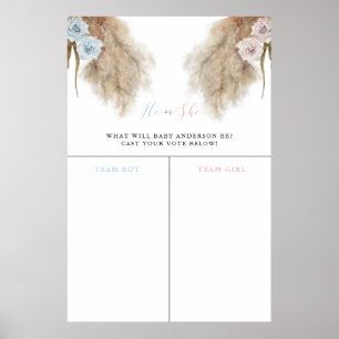 Pampas Grass Gender Reveal Prediction Sign