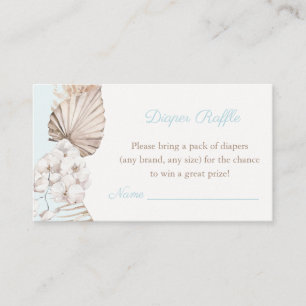 Pampas Grass Geometric Diaper Raffle Baby Shower Enclosure Card