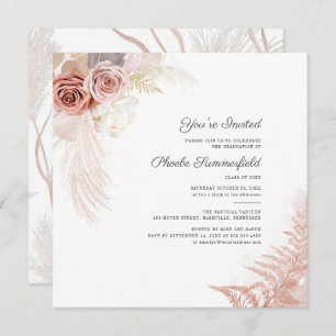 Pampas Grass Graduation 2024 Party Invitation