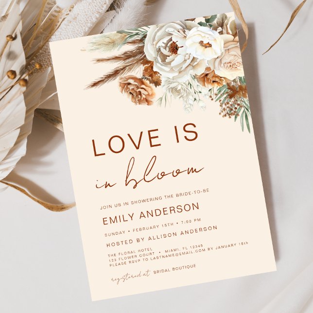 Pampas Grass Love is in Bloom Bridal Shower Invitation (Creator Uploaded)