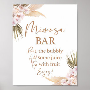Pampas Grass Mimosa Bar sign