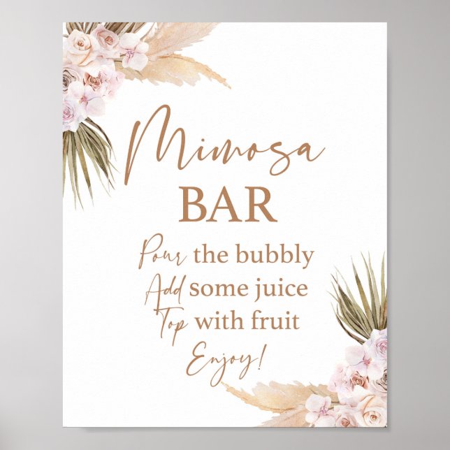 Pampas Grass Mimosa Bar sign (Front)