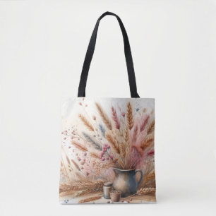 Pampas Grass Modern Boho Floral for Autumn & Fall  Tote Bag