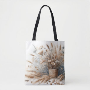 Pampas Grass Modern Boho Floral for Autumn & Fall  Tote Bag