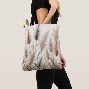 Pampas Grass Modern Boho Floral for Autumn & Fall  Tote Bag