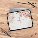 Pampas Grass Monogram Initial Name Script  Laptop Sleeve<br><div class="desc">Create your very own custom and personalised Pampas Grass Terracotta laptop sleeve easily by simply clicking the "Personalise" button above. Use the "Customise it" button to further re-arrange and format the style and placement of text. Could easily be repurpose for other special events like anniversaries, baby shower, birthday party, new...</div>