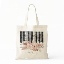 pampas grass music name tote bag