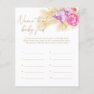 Pampas grass - Name that baby food shower game