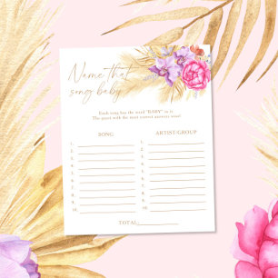 Pampas grass - Name that song baby shower game