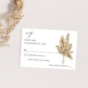 Pampas Grass no Meal RSVP Card