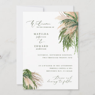 Pampas grass palm foliage natural modern rustic