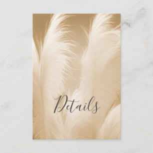 Pampas Grass Photo Boho Enclosure Card