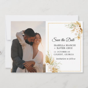 Pampas Grass Photo Wedding  Save The Date