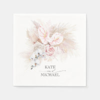 Pampas Grass Pink Anthuriums Elegant Tropical