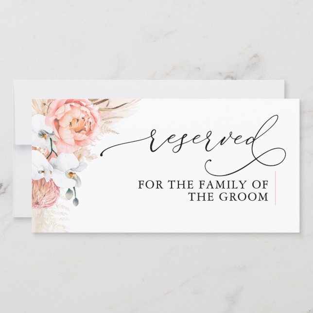 Pampas Grass Pink Floral Wedding Reserved (Front)