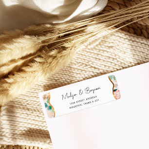 Pampas Grass Proteas Wedding RSVP Return Address