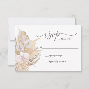 Pampas Grass RSVP card