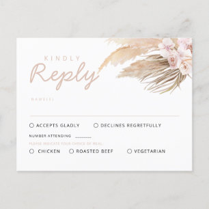 Pampas Grass RSVP Cards