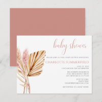 Pampas Grass Rustic Boho Floral Baby Shower