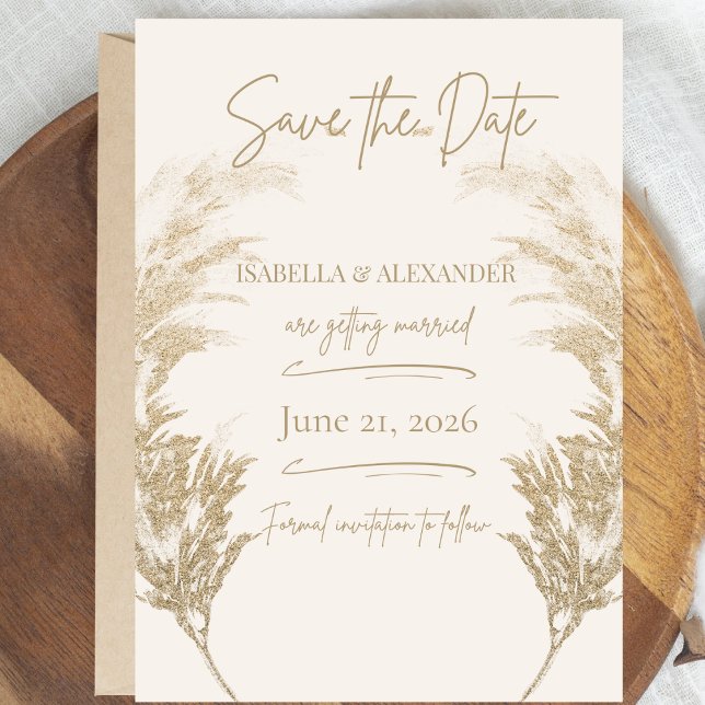 Pampas Grass Save the Date (Pampas Grass Save the Date)