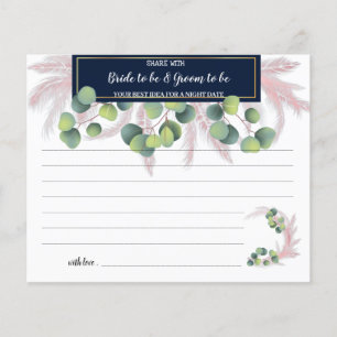 Pampas Grass Share a Date Night Bridal Shower Card