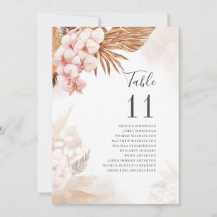 Pampas Grass Terracotta Botanical Table Number 11