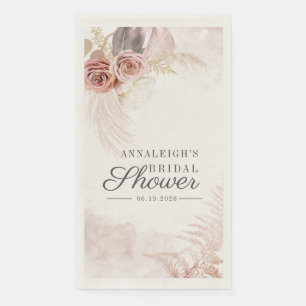Pampas Grass Terracotta Bridal Shower Napkin