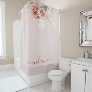 Pampas Grass Terracotta Dried Palms Shower Curtain